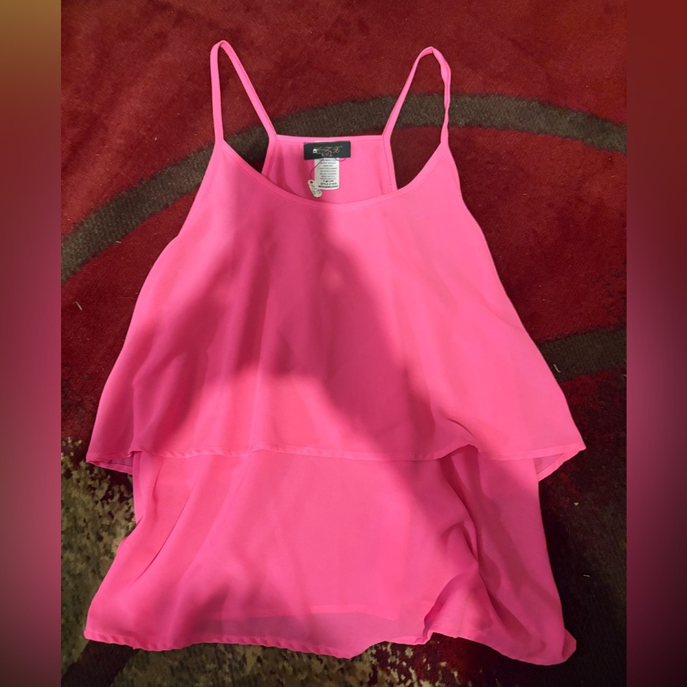 LF Bright Pink Layered Camisole